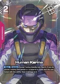 Human Karma (Store Tournament Winner Pack 04) - Gundam Promotional Cards - Gundam Card Game card