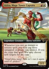 Aziza, Mage Tower Captain (Extended Art) - Secrets of Strixhaven - Magic: The Gathering card