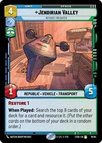 Jendirian Valley - Refugee Freighter - Twin Suns - Star Wars: Unlimited card