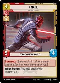 Maul - One Last Lesson - Twin Suns - Star Wars: Unlimited card