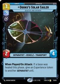 Dooku's Solar Sailer - Beautiful and Expensive - Twin Suns - Star Wars: Unlimited card