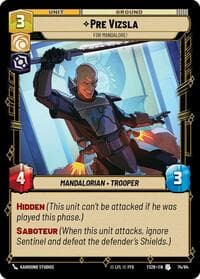 Pre Vizsla - For Mandalore! - Twin Suns - Star Wars: Unlimited card