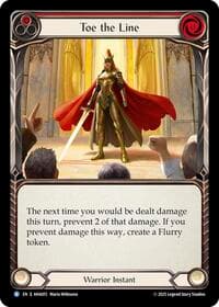 Toe The Line (Red) - Armory Deck Origins: Hala - Flesh and Blood TCG card