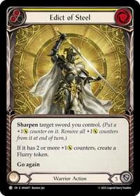 Edict Of Steel (Yellow) - Armory Deck Origins: Hala - Flesh and Blood TCG card