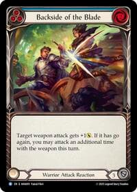 Backside Of The Blade (Blue) - Armory Deck Origins: Hala - Flesh and Blood TCG card