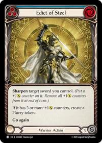Edict Of Steel (Blue) - Armory Deck Origins: Hala - Flesh and Blood TCG card