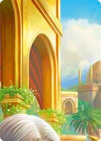 Riches of Tropal-Dhani Art Card (Top Left) - Compendium of Rathe - Antiquity Pack - Flesh and Blood TCG card