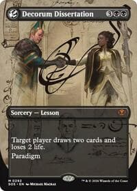 Decorum Dissertation (Borderless) - Secrets of Strixhaven - Magic: The Gathering card