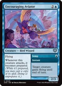Encouraging Aviator - Secrets of Strixhaven - Magic: The Gathering card