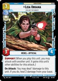 Leia Organa - Vigilant for Danger - Ashes of the Empire - Star Wars: Unlimited card