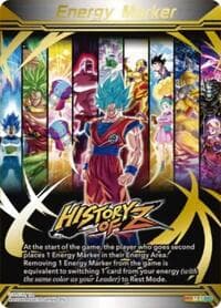 Energy Marker - History of Z (M-51) (Gold-Stamped) - Three Glorious Fighters - Dragon Ball Super: Masters card