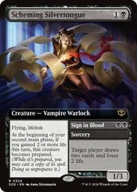 Scheming Silvertongue (Extended Art) - Secrets of Strixhaven - Magic: The Gathering card