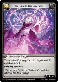 Return to the Archive - Promotional Cards - Grand Archive TCG card