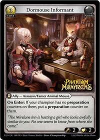 Dormouse Informant - Promotional Cards - Grand Archive TCG card