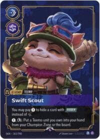Teemo, Swift Scout (Metal) (Prize Wall) - Riftbound Organized Play Promotional Cards - Riftbound: League of Legends Trading Card Game card