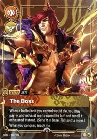 Sett, The Boss (Metal) (Prize Wall) - Riftbound Organized Play Promotional Cards - Riftbound: League of Legends Trading Card Game card