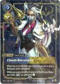 Renata Glasc, Chem-Baroness (Metal) (Prize Wall) - Riftbound Organized Play Promotional Cards - Riftbound: League of Legends Trading Card Game card