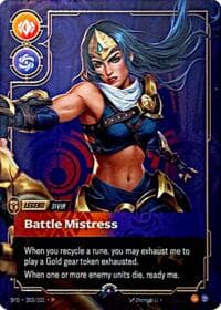 Sivir, Battle Mistress (Metal) (Prize Wall) - Riftbound Organized Play Promotional Cards - Riftbound: League of Legends Trading Card Game card