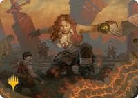 Zealous Lorecaster Art Card (Gold-Stamped Planeswalker Symbol) - Art Series: Secrets of Strixhaven - Magic: The Gathering card