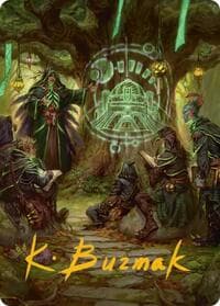 Sylvan Library Art Card (Gold-Stamped Signature) - Art Series: Secrets of Strixhaven - Magic: The Gathering card