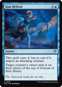 Run Behind - Secrets of Strixhaven - Magic: The Gathering card
