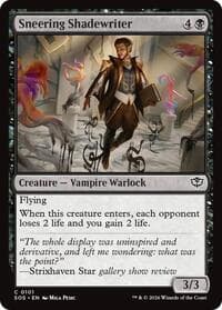 Sneering Shadewriter - Secrets of Strixhaven - Magic: The Gathering card