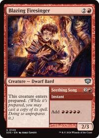 Blazing Firesinger - Secrets of Strixhaven - Magic: The Gathering card