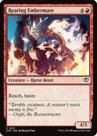 Rearing Embermare - Secrets of Strixhaven - Magic: The Gathering card
