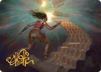 Pursue the Past Art Card (Gold-Stamped Signature) - Art Series: Secrets of Strixhaven - Magic: The Gathering card