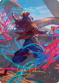 Rootha, Mastering the Moment Art Card (Gold-Stamped Signature) - Art Series: Secrets of Strixhaven - Magic: The Gathering card