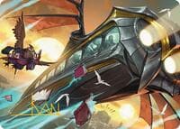 Strixhaven Skycoach Art Card (Gold-Stamped Signature) - Art Series: Secrets of Strixhaven - Magic: The Gathering card