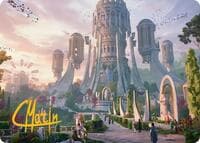 Command Tower Art Card (Gold-Stamped Signature) - Art Series: Secrets of Strixhaven - Magic: The Gathering card