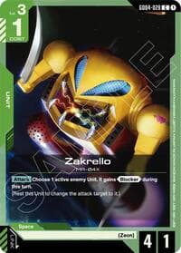 Zakrello - Phantom Aria - Gundam Card Game card