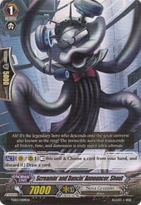 Screamin' and Dancin' Announcer, Shout - Trial Deck 3: Golden Mechanical Soldier - Cardfight Vanguard card