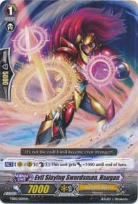 Evil Slaying Swordsman, Haugan - Trial Deck 5: Slash of Silver Wolf - Cardfight Vanguard card