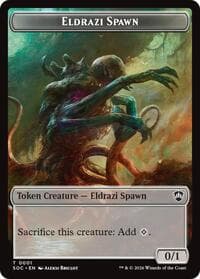 Eldrazi Spawn // Worm Double-Sided Token - Commander: Secrets of Strixhaven - Magic: The Gathering card