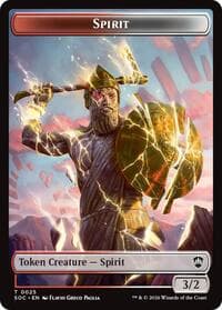 Spirit (0025) // Rogue Double-Sided Token - Commander: Secrets of Strixhaven - Magic: The Gathering card