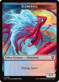 Elemental (0019) // Copy Double-Sided Token - Commander: Secrets of Strixhaven - Magic: The Gathering card