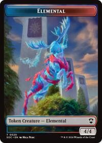 Elemental (0020) // Manifest Double-Sided Token - Commander: Secrets of Strixhaven - Magic: The Gathering card