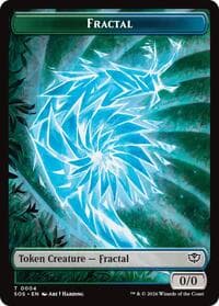 Fractal (0004) // Elemental (0002) Double-Sided Token - Secrets of Strixhaven - Magic: The Gathering card