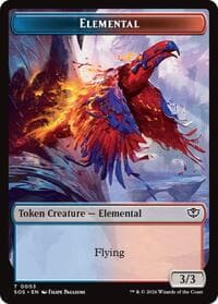 Elemental (0003) // Treasure Double-Sided Token - Secrets of Strixhaven - Magic: The Gathering card