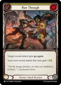 Run Through (Yellow) - Mastery Pack Warrior - Flesh and Blood TCG card