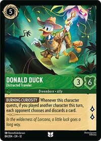 Donald Duck - Distracted Traveler - Wilds Unknown - Disney Lorcana card