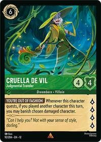 Cruella De Vil - Judgmental Traveler - Wilds Unknown - Disney Lorcana card