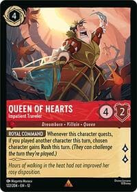 Queen of Hearts - Impatient Traveler - Wilds Unknown - Disney Lorcana card