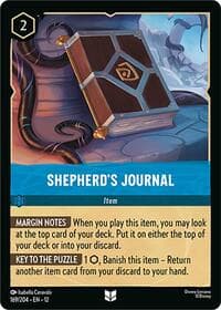 Shepherd's Journal - Wilds Unknown - Disney Lorcana card