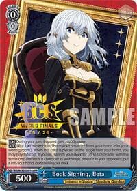 Book Signing, Beta (PR) (A) - The Eminence in Shadow - Weiss Schwarz card