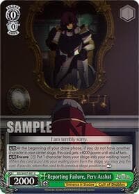 Reporting Failure, Perv Asshat - The Eminence in Shadow - Weiss Schwarz card