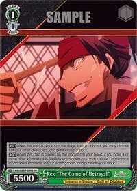 Rex "The Game of Betrayal" (SR) - The Eminence in Shadow - Weiss Schwarz card