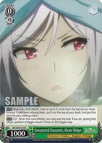 Unexpected Encounter, Alexia Midgar - The Eminence in Shadow - Weiss Schwarz card